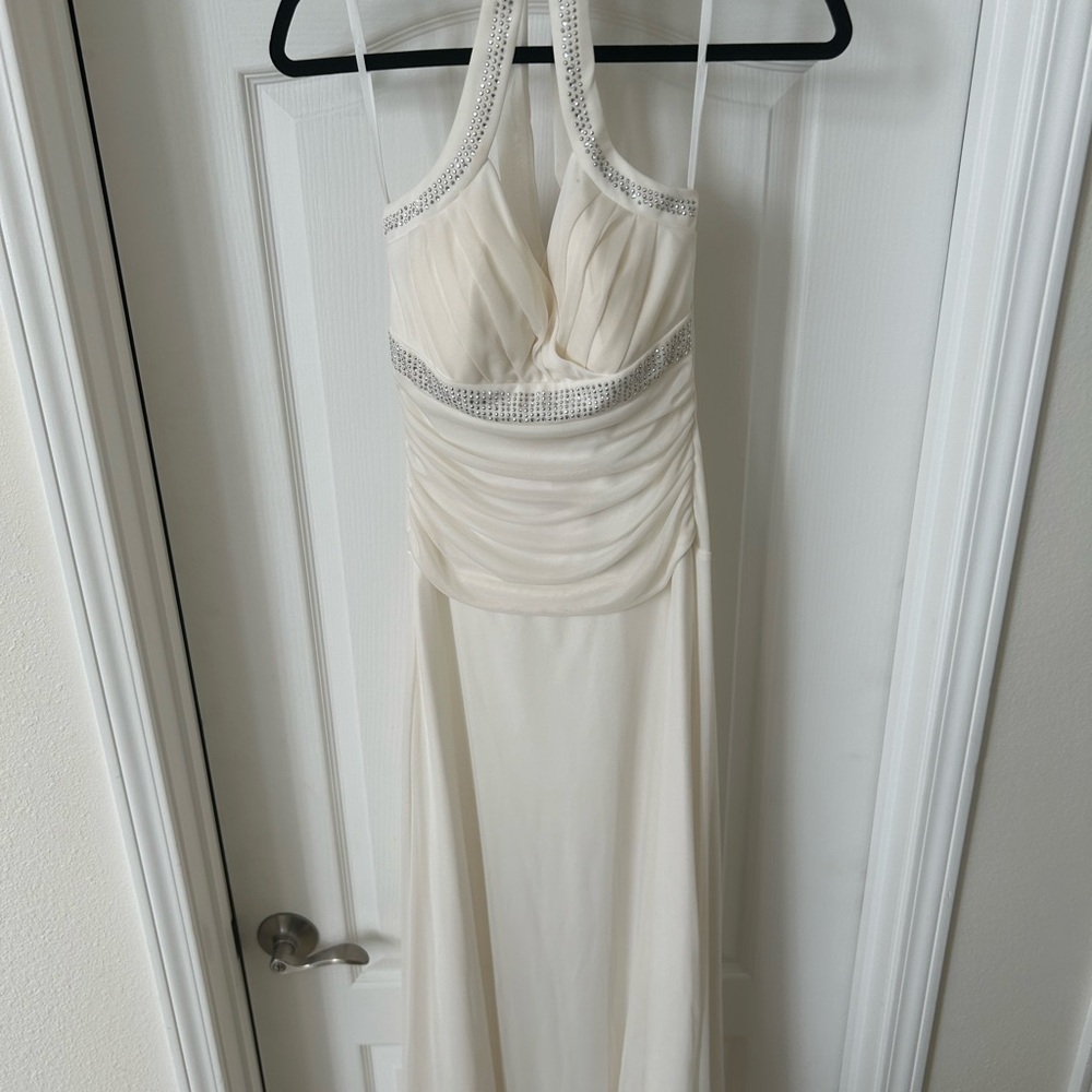 Trixxi Long White Gown Dress Small
